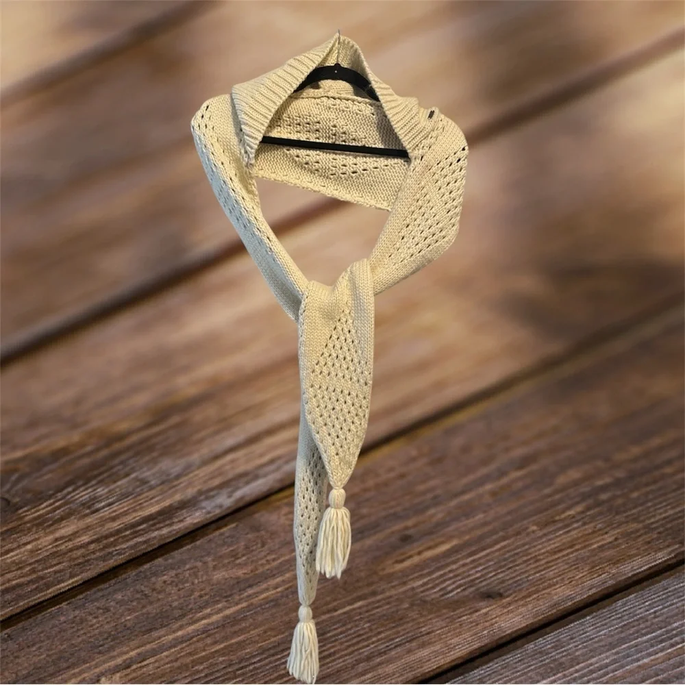 Pistil Cream Knit Bonnet attached Scarf with bonnet